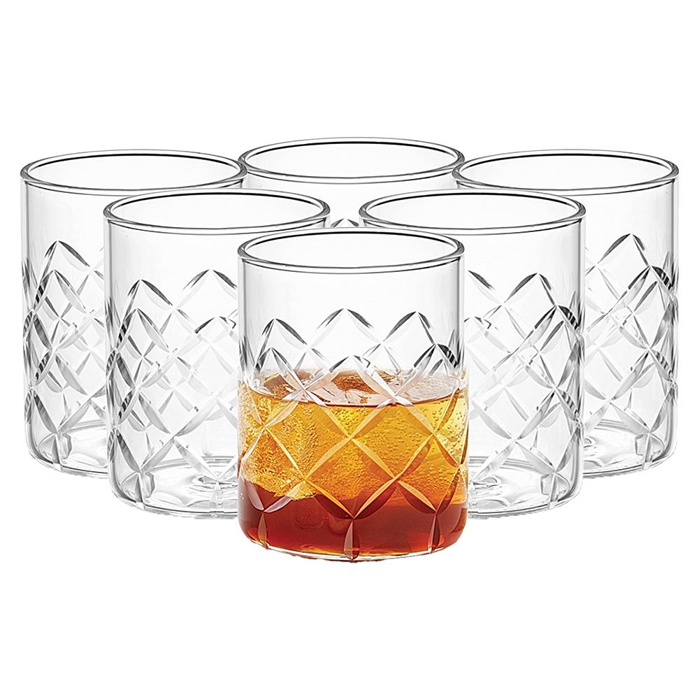Borosil Crown Whiskey Medium Glass (350 ml) - 6 Pieces - 6 U