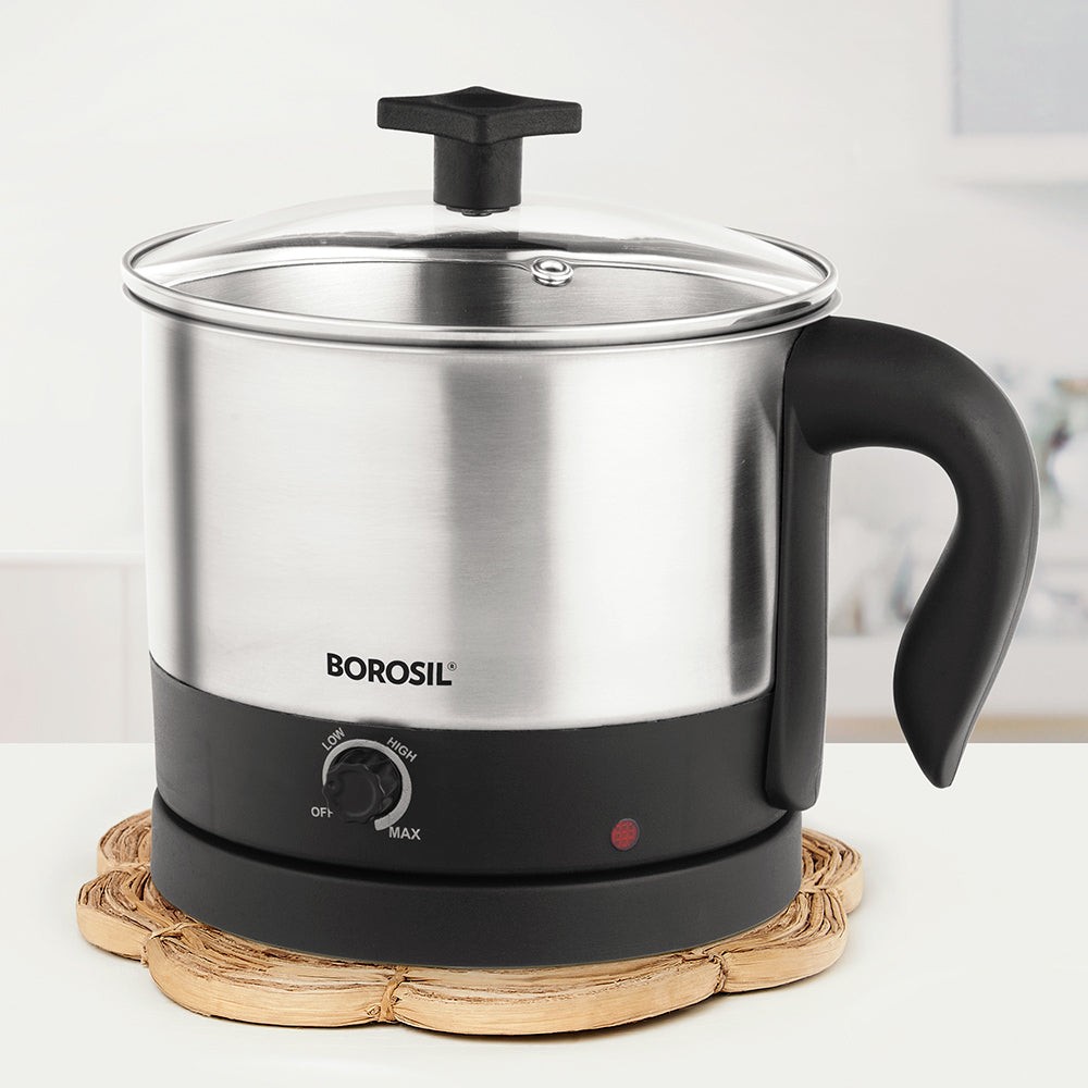 Borosil Omni Multi Kettle (1 L) - Black - 1 U