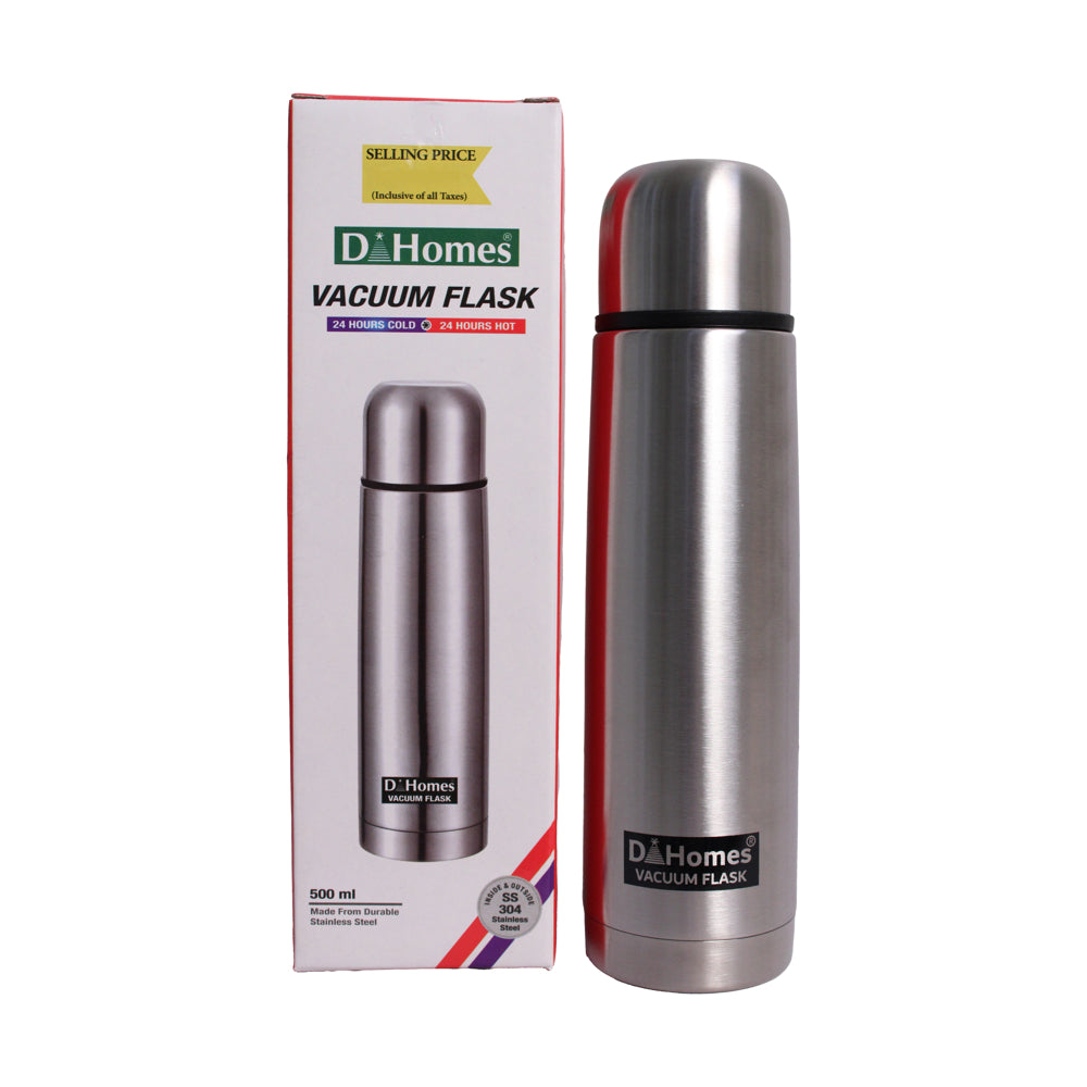 D Homes Stainless Steel Vacuum Flask Bottle (500 ML) - 1 Unit