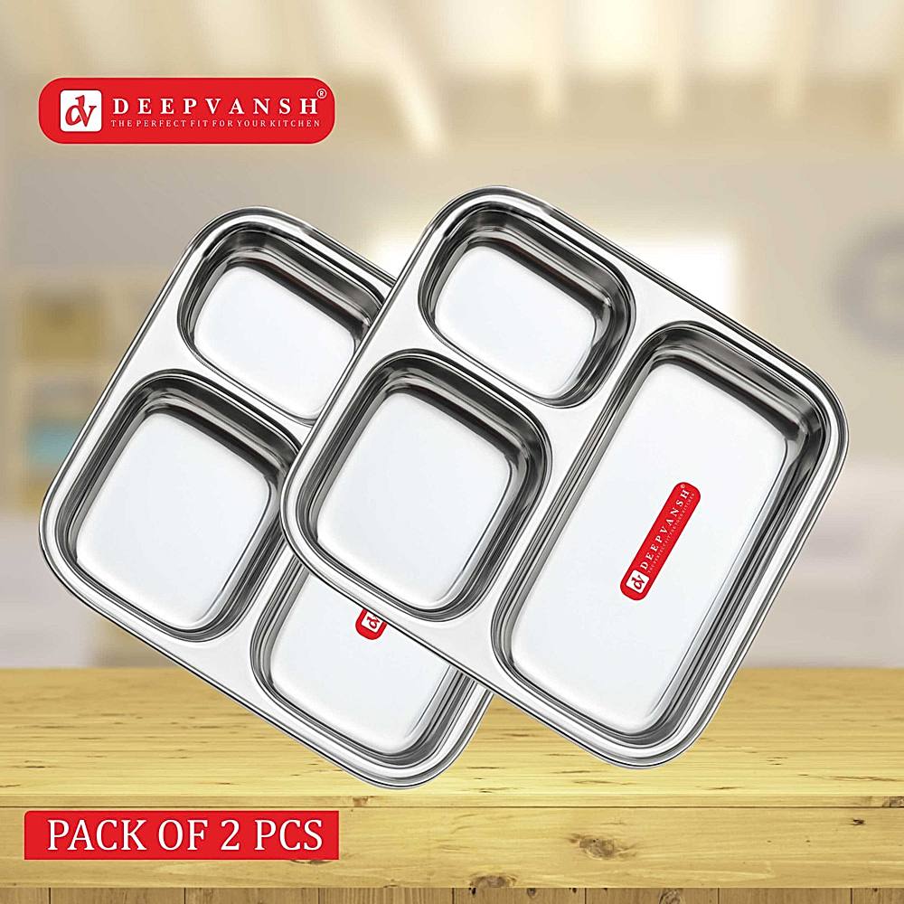 Deepvansh Stainless Steel Idli Plate - 2 U