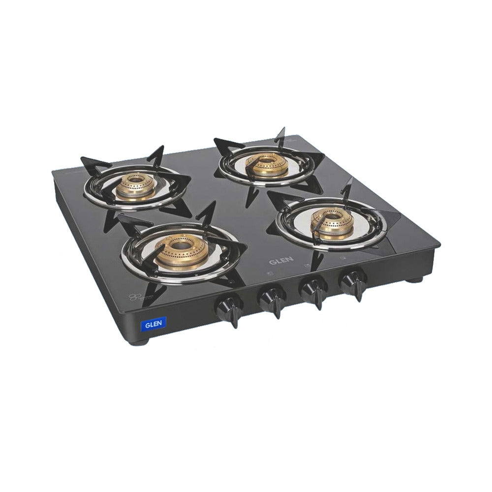 Glen Glass Top LPG Stove 1040 XL Junior Brass Burner - Black - 1 U