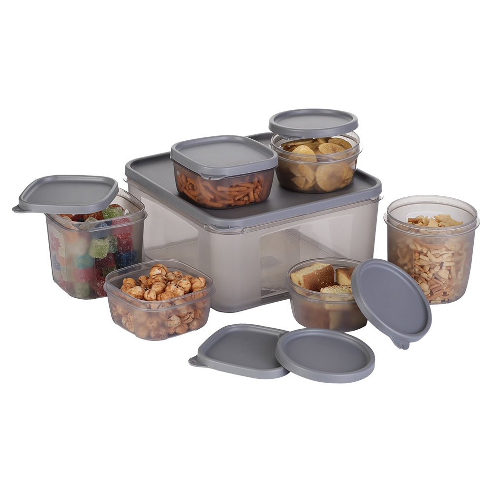 Happy Family Fresco Kitchen Containers Set (Grey) - 7 Pieces - 1 U