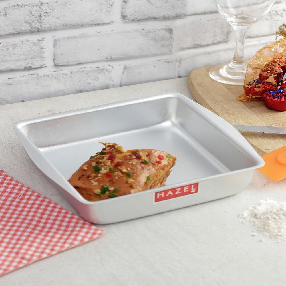 HAZEL Aluminium Square Shape Cake Mould Large - 1 U