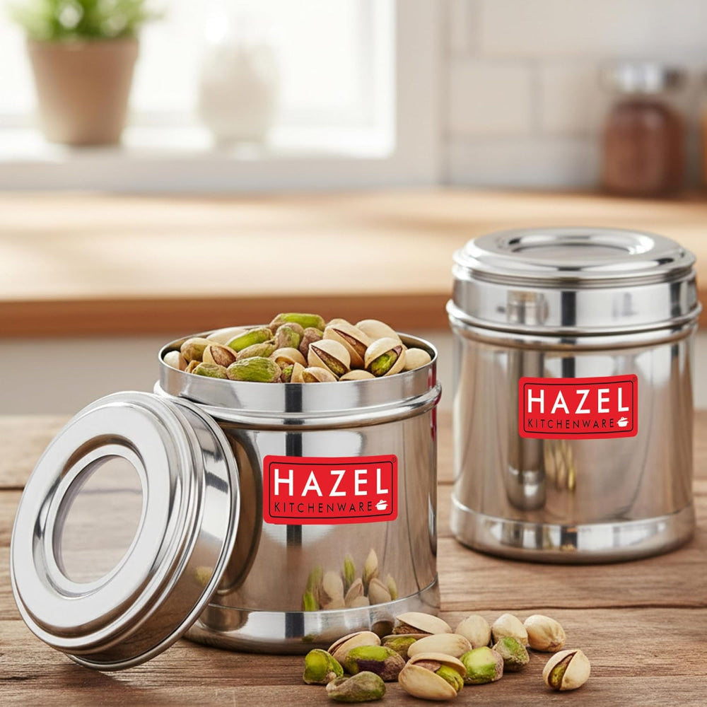 HAZEL Stainless Steel Kitchen Container - Set of 2 - 1 Unit