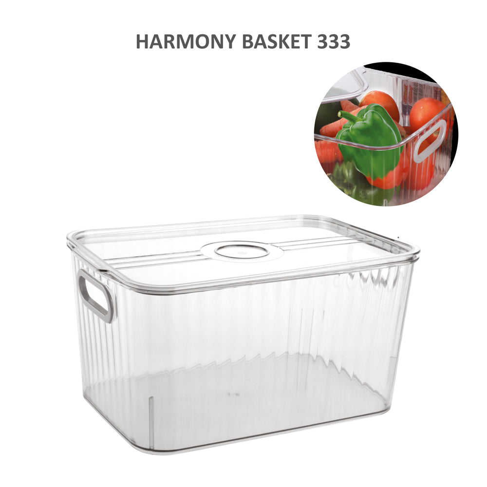 Jaipet Harmony 333 (Large) Basket With Lid - Transparent - 1 U