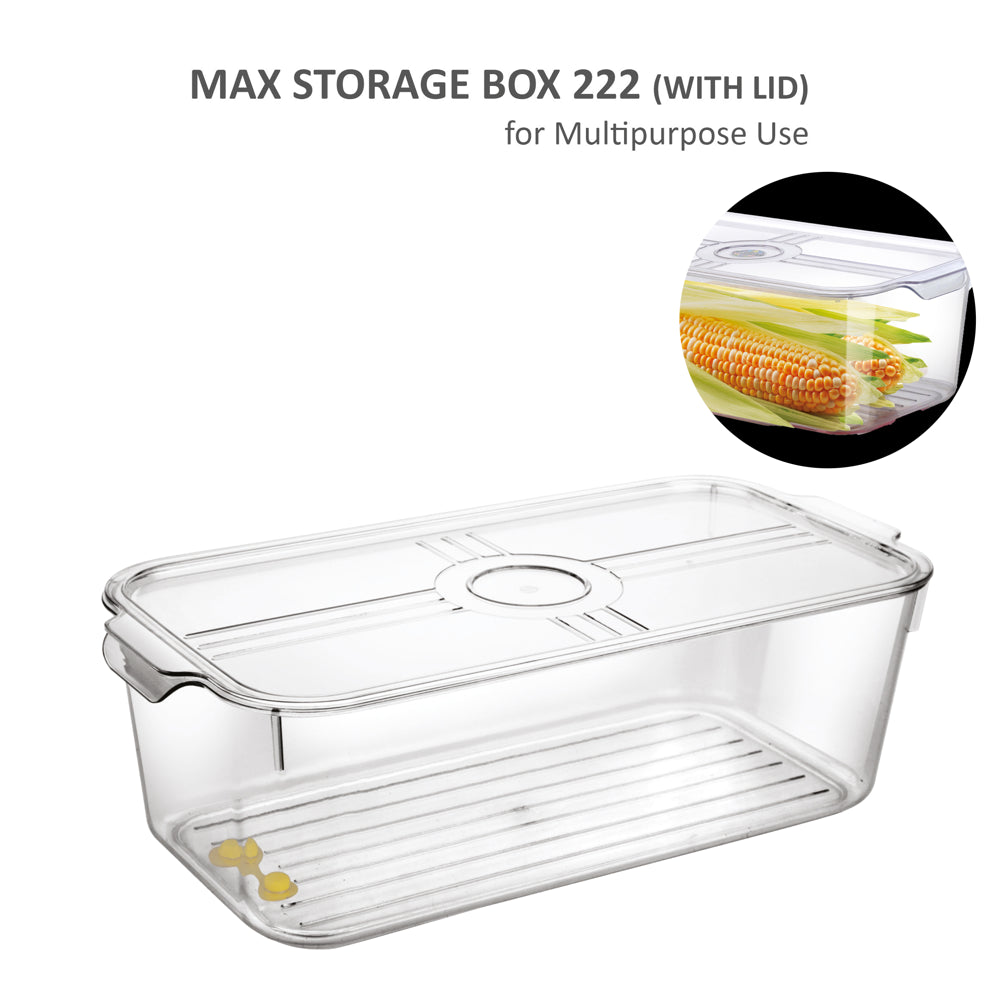 Jaipet Max 222 (Medium) Storage Box With Lid - Transparent - 1 U