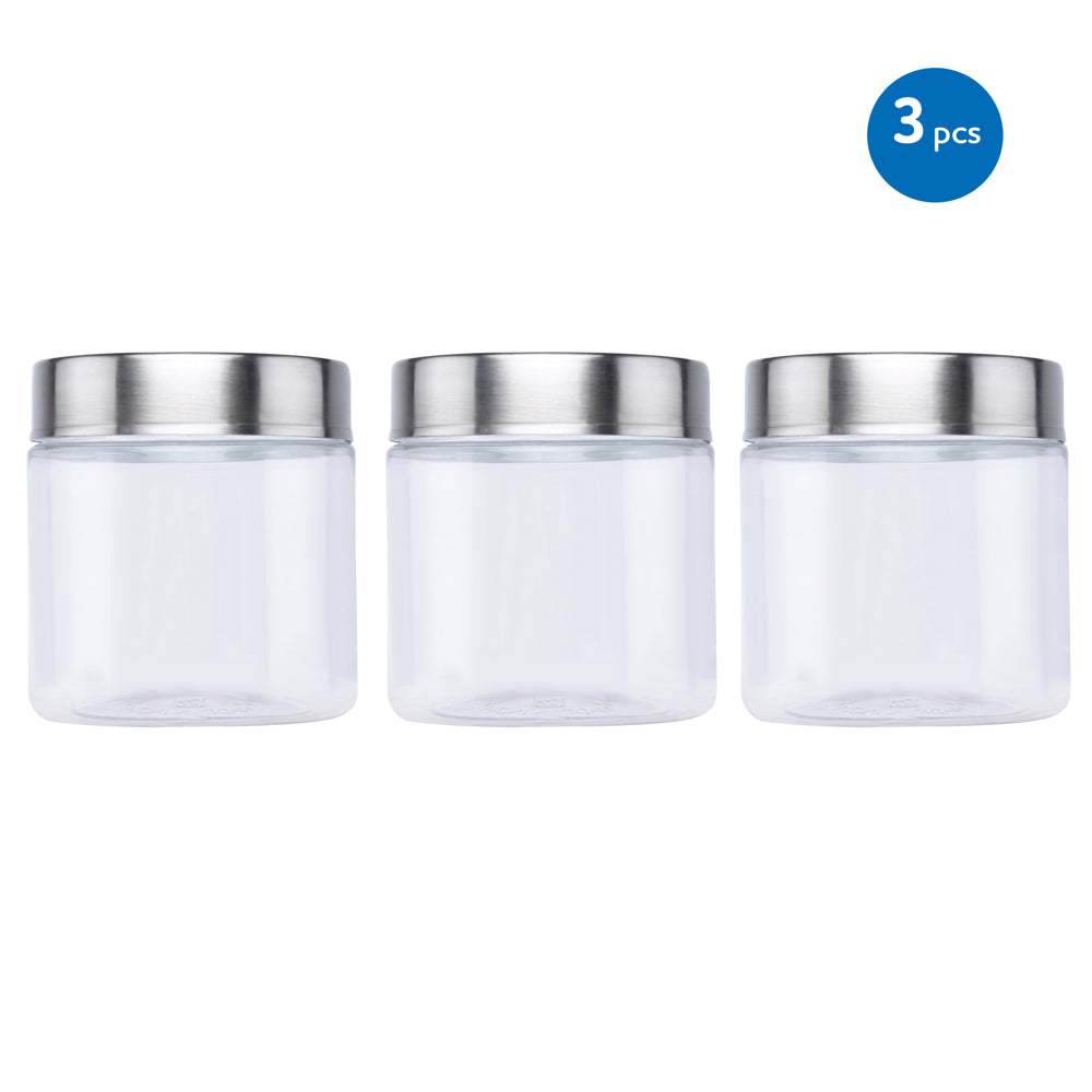 Kolorr Plastic Classic Pet Jar (500 ml) - Set Of 3 - 1 U