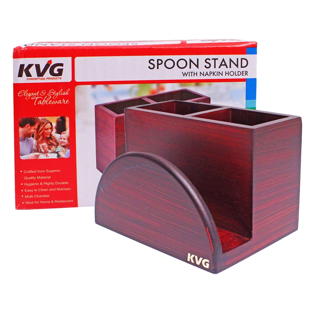 KVG Wooden Napkin and Cutlery Stand - 1 U