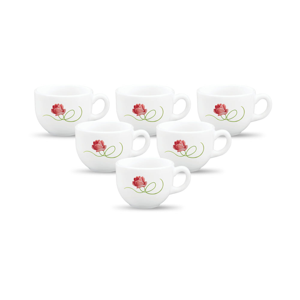La Opala Jamaica Dainty Swirls Coffee Cup (100 ml)- Set Of 6 - 1 Unit