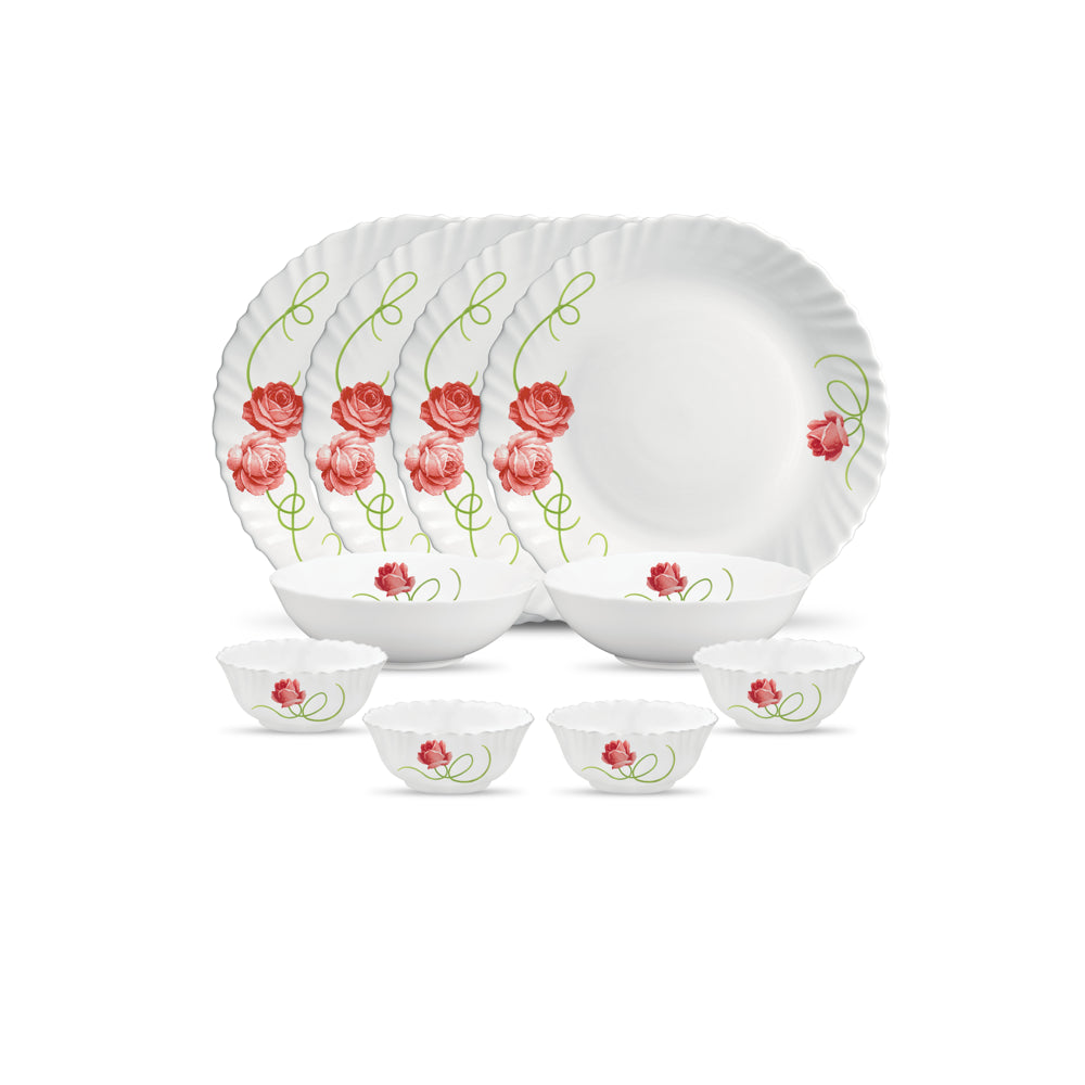 La Opala Novo Dainty Swirls Dinner Set - 10 Piece - 1 Unit