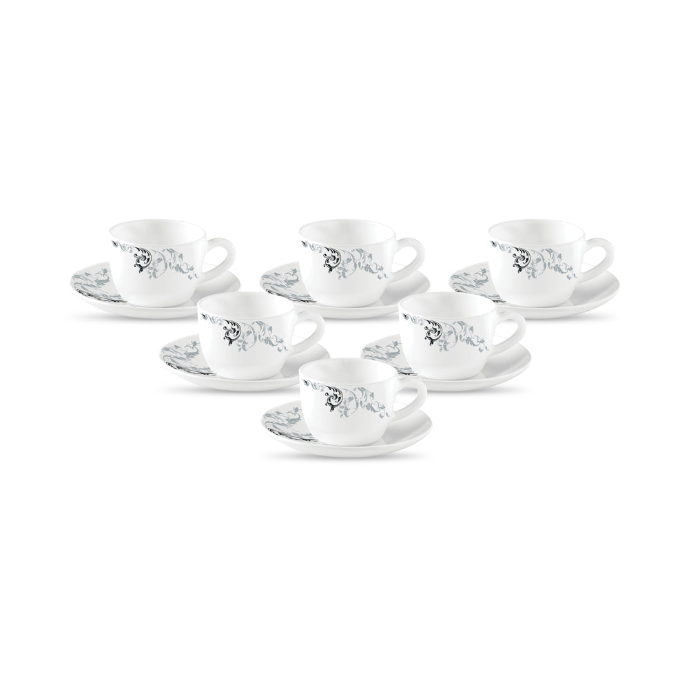 La Opala Princess Magical Waves Cup & Saucer (150 ml) - Set Of 12 - 1 Unit