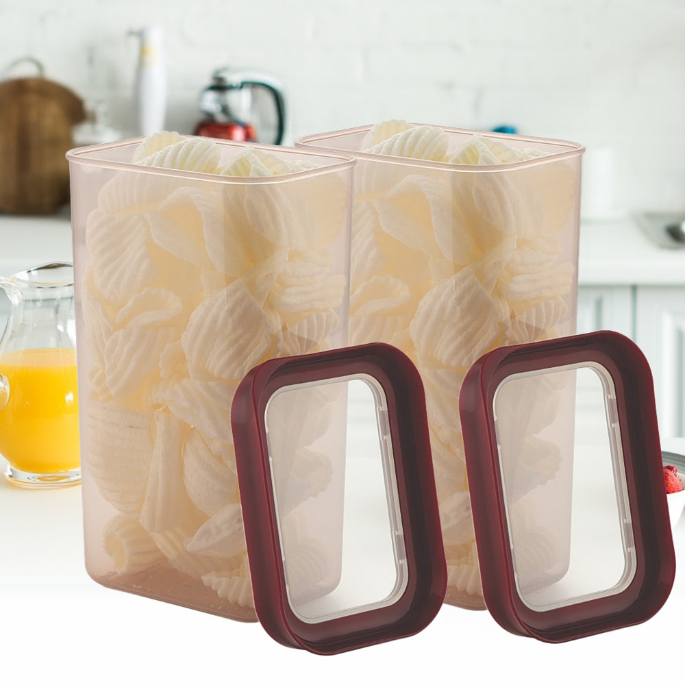 Mastercook Sparton Multipurpose Storage Container - Maroon (2 Pieces) - 1 U
