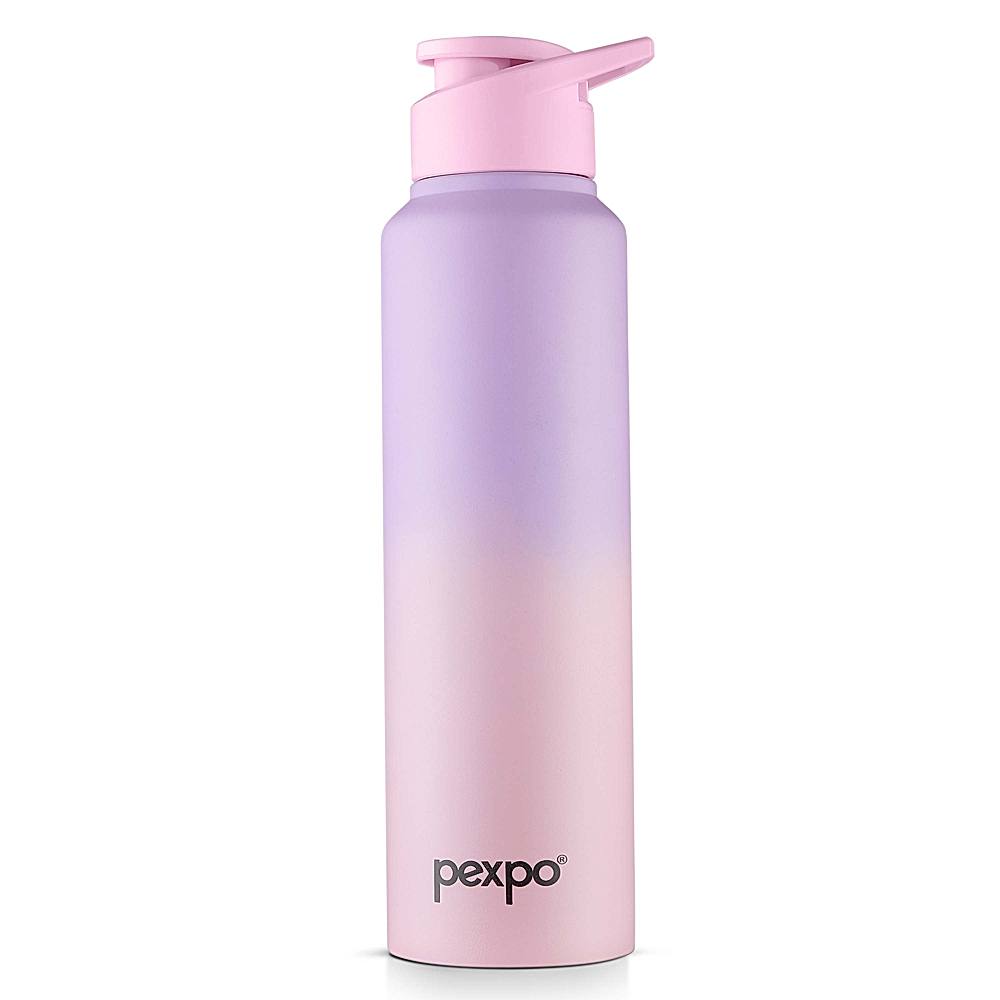 Pexpo Craft Stainless Steel Fridge Water Bottle With Sipper Cap (Pink) 1 L - 1 U