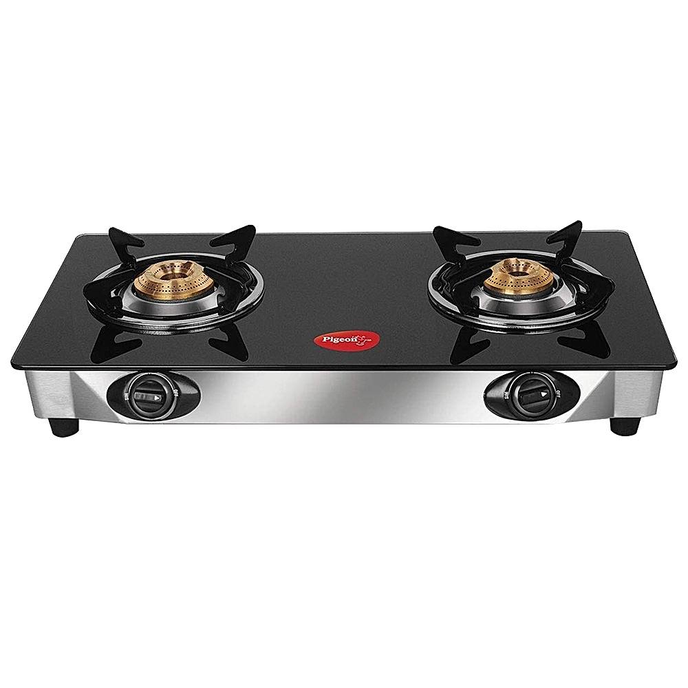 Pigeon Favourite Glass Top Gas Stove - 2 Burners - 1 U