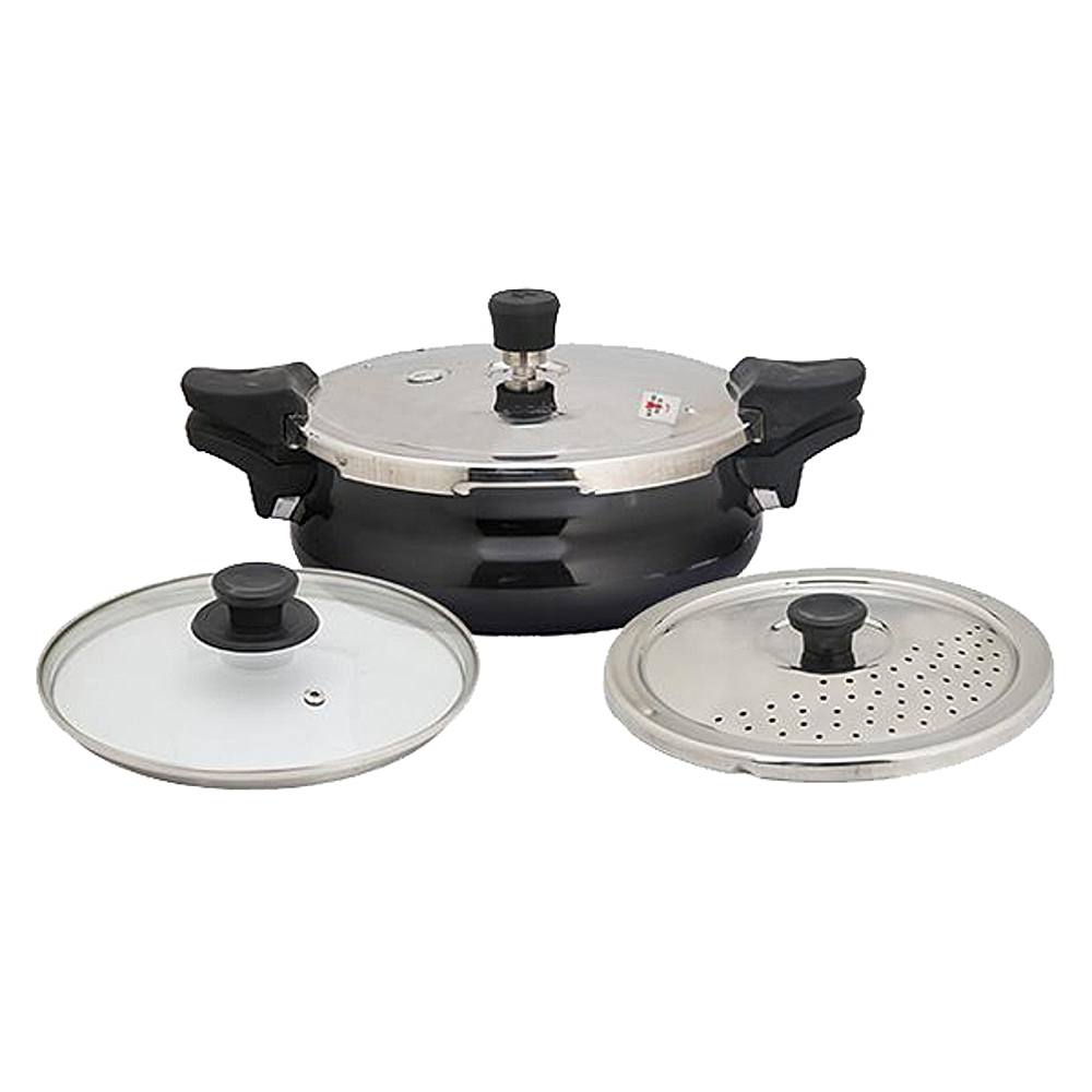 Pigeon Hard Anodised All-In-One Super Outer Lid Pressure Cooker - 3 L - 1 U