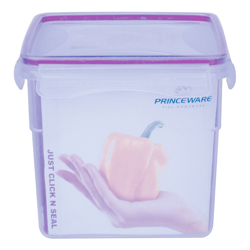 Princeware Click N Seal Square Plastic Container - 4.1 L