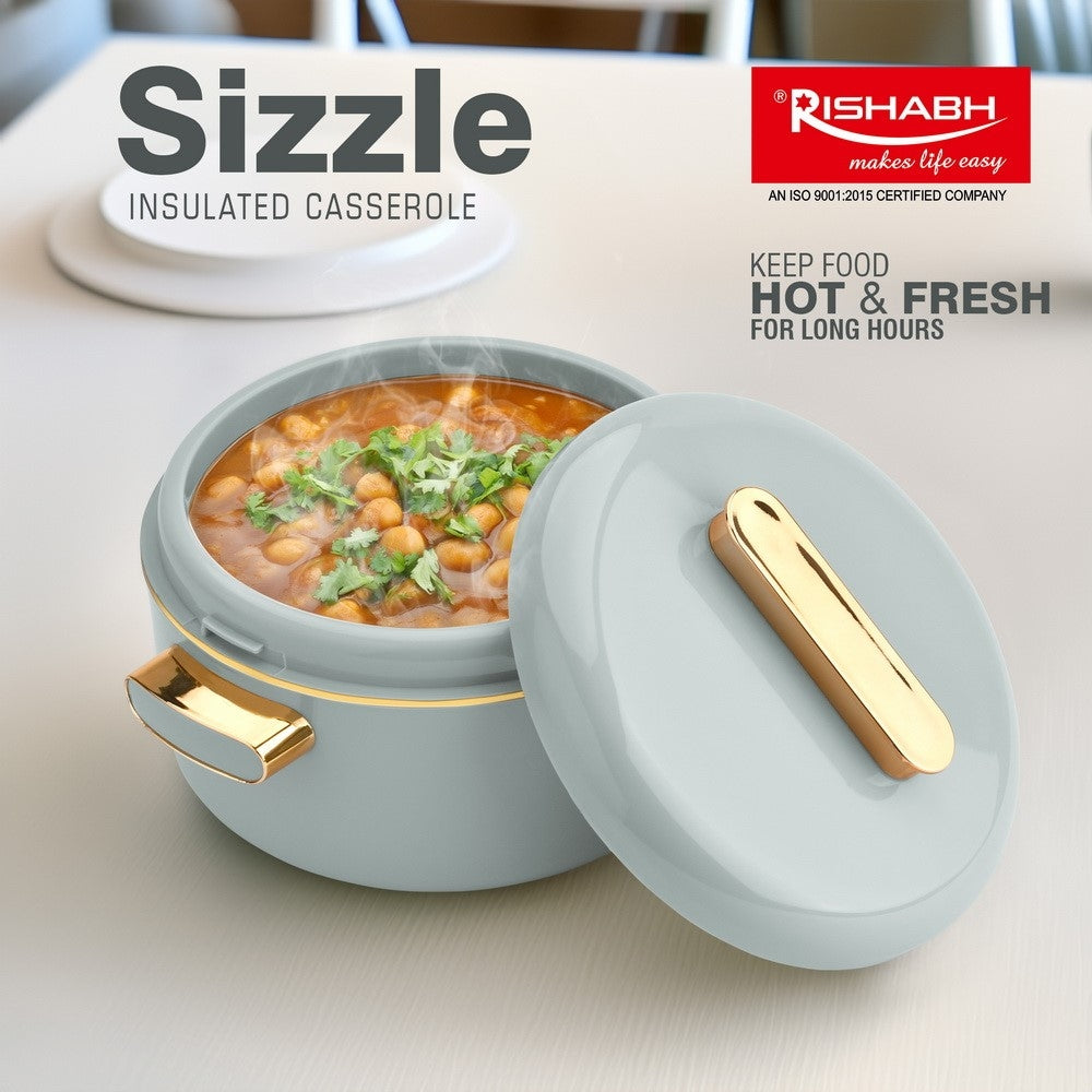 Rishabh Sizzle Insulated Casserole - Grey - 1.9 L