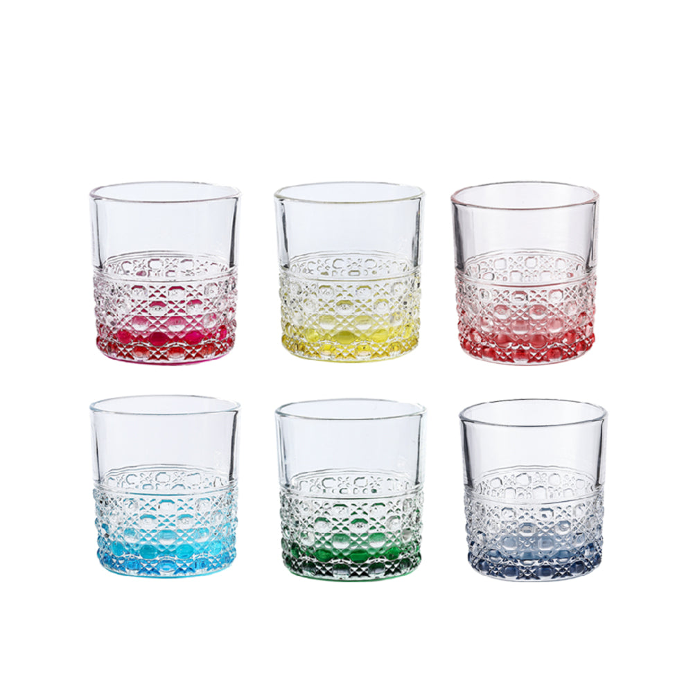 Sanjeev Kapoor Baku Whiskey Coloured Glasses (330 ml) - Set Of 6 - 1 Unit