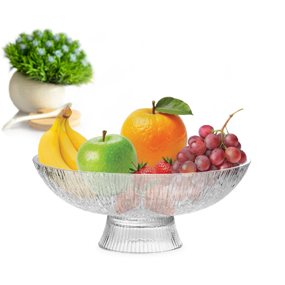Sanjeev Kapoor Kimberly Footed Glass Fruits Serving Bowl - (26 cm) - 1 Unit