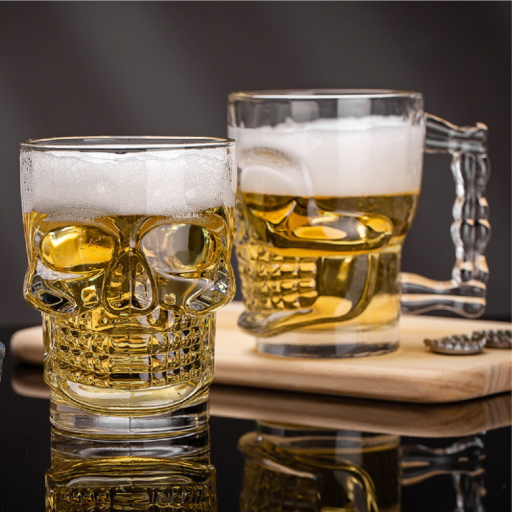 Sanjeev Kapoor Skull Head Beer Mug (500 ml) - Set of 2 - 2 U