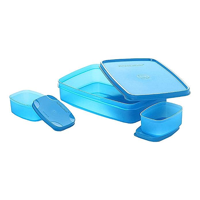 Signoraware Compact Lunch Box - Blue - 3 U