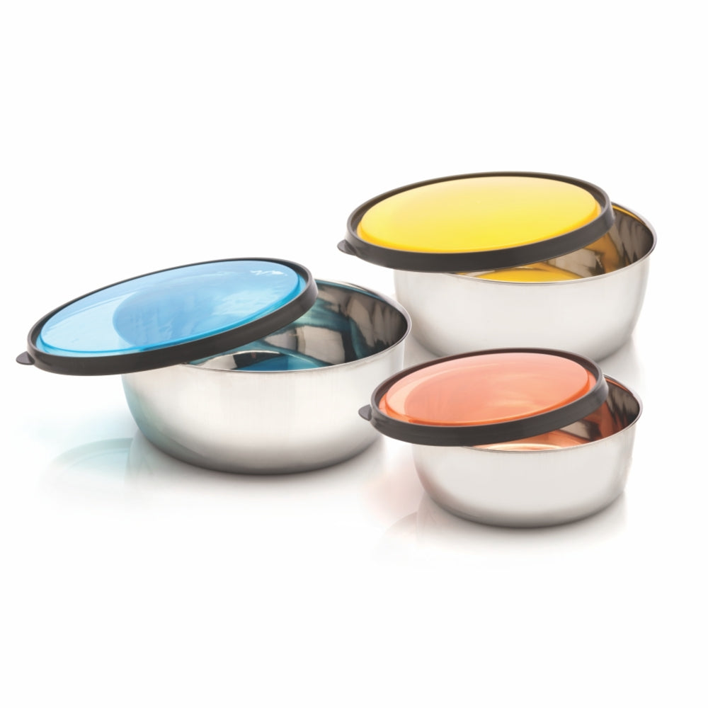 SignoraWare Elegant Steel Containers (Assorted) - Set of 3 - 3 U