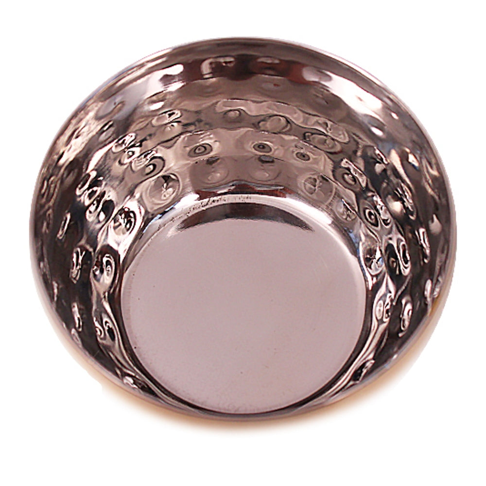 Stainless Steel Gold PVD Coating Hammered Apple Halwa Wati - 1 U