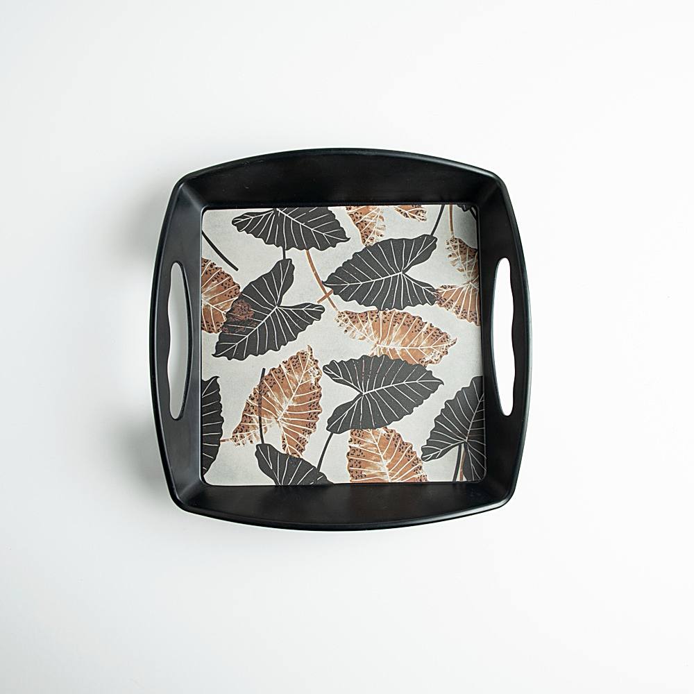 Superware Pure Melamine Trayo Serving Tray - Black & Brown - 1 Unit