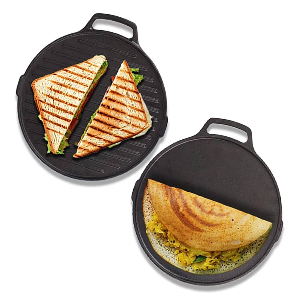 The Indus Valley Cast Iron 2 In 1 Double Sided Griddle Pan - 1 Unit