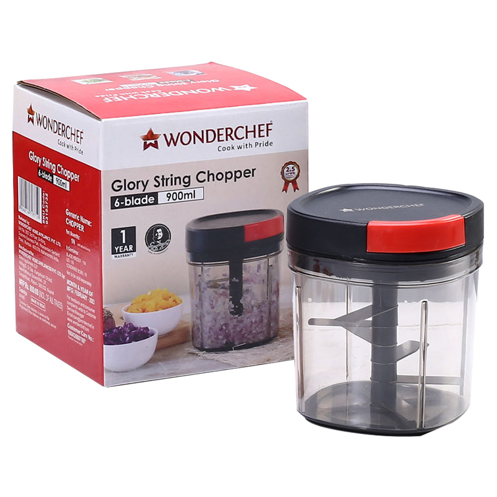 Wonderchef Glory Stainless Steel 6 Blade String Chopper - 900 ml