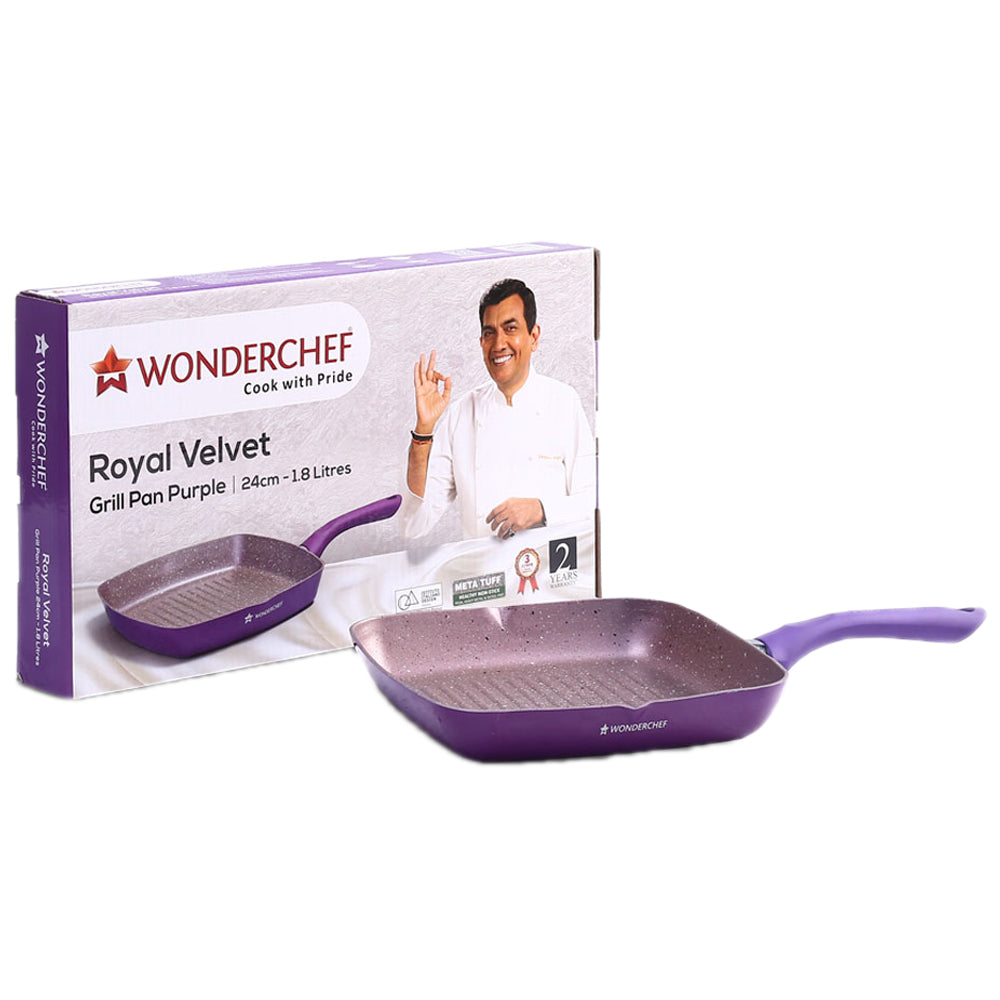 Wonderchef Royal Velvet 24 cm Grill Pan - 1 U