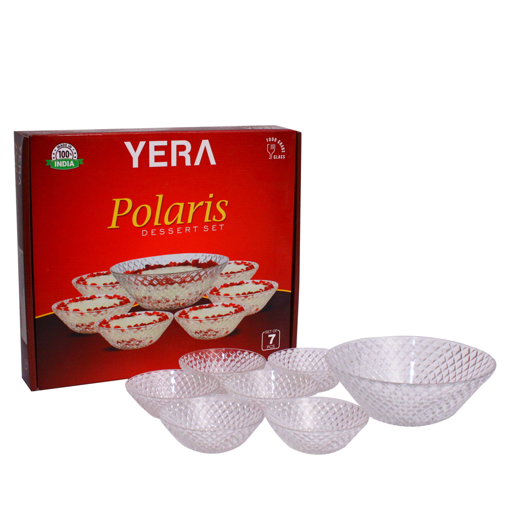 Yera Glass Polaris Pudding Set - 7 Pieces - 7 U
