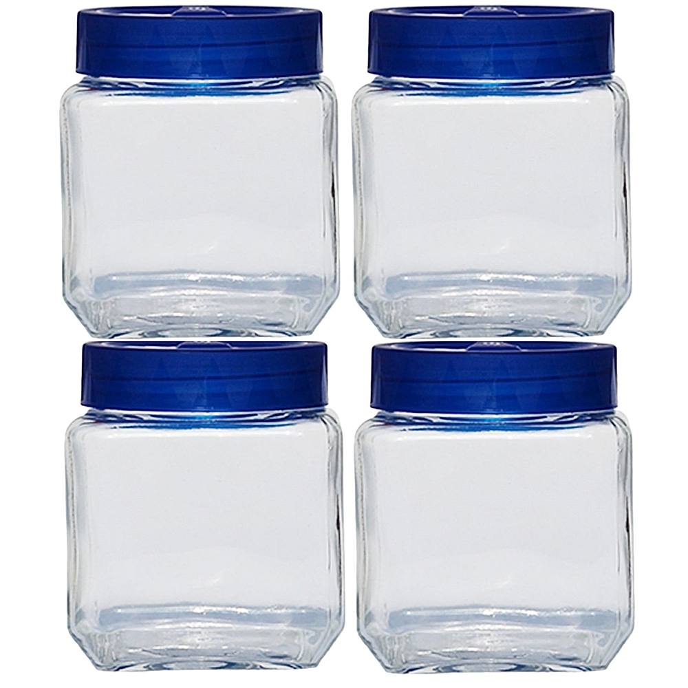Yera KS 600 Glass Jars (595 ml) - Set Of 4 - 1 Unit