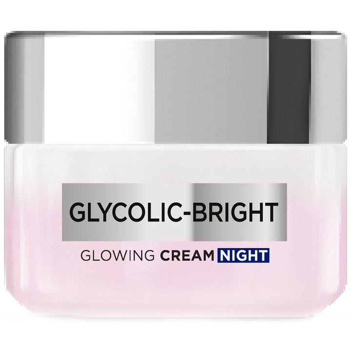 LOreal Paris Glycolic Bright Glowing Night Cream for Dark Spot Removal - 50 ml