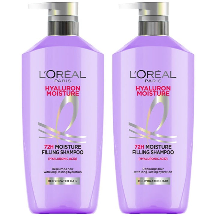 LOreal Paris 2Pcs Hyaluron Moisture 72H Moisture Filling Shampoo - 1L each