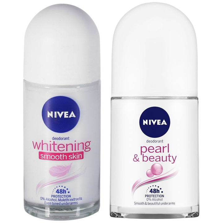 Nivea Set of Whitening Smooth Skin - Pearl & Beauty Roll-On Deodorants