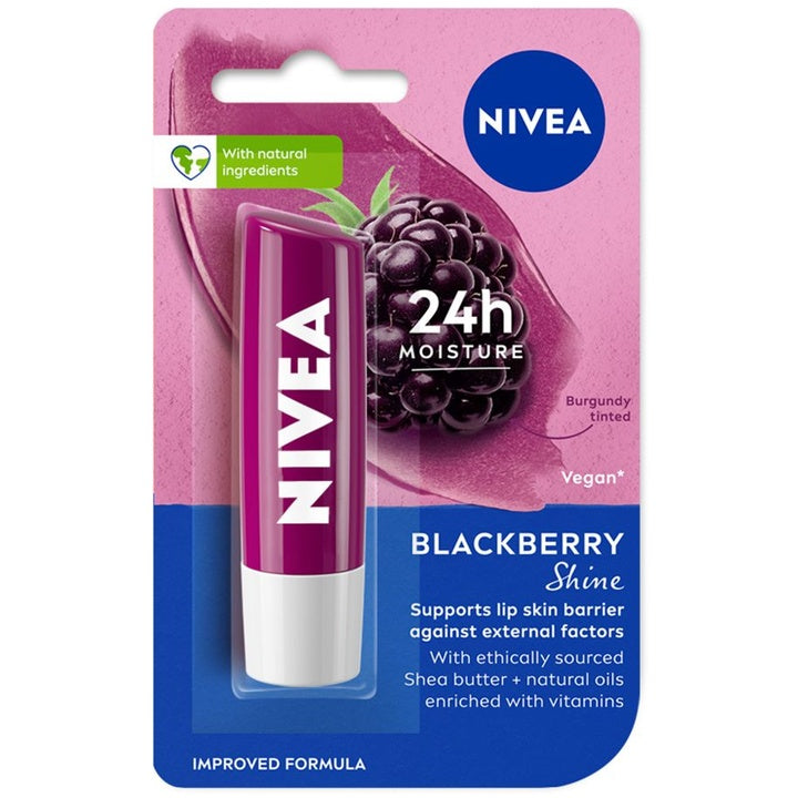 Nivea Women Lip Balm Blackberry Shine 4.8 g