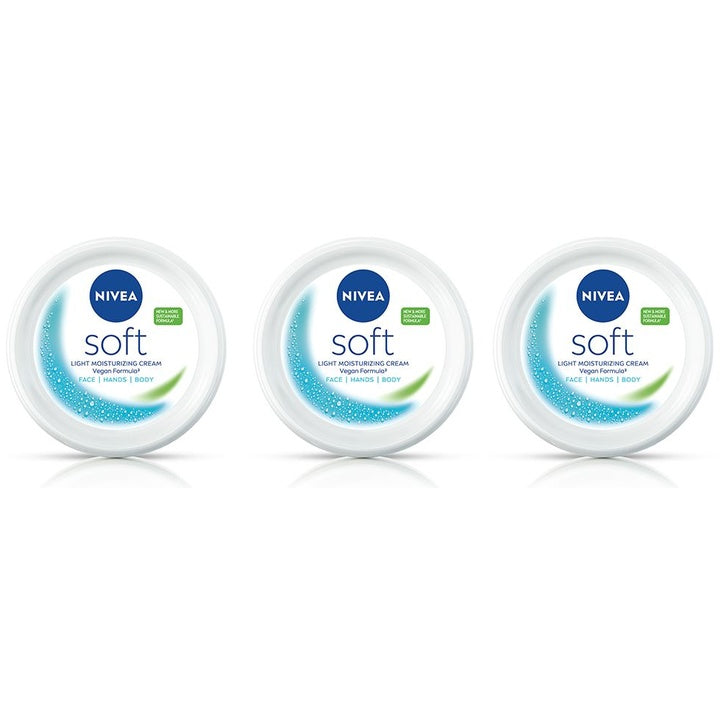 Nivea Set of 3 Soft Light Moisturizing Cream with Vitamin E & Jojoba Oil - 300 ml each