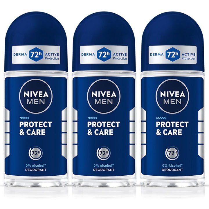 Nivea Men Set of 3 Protect & Care Roll-On Deodorant - 50 ml each