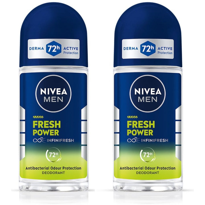 Nivea Men Set of 2 Fresh Power Roll-On - 50 ml each