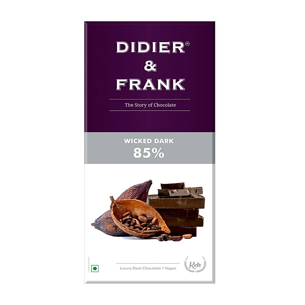 Didier & Frank Wicked Dark 85% Dark Chocolate - 80 g