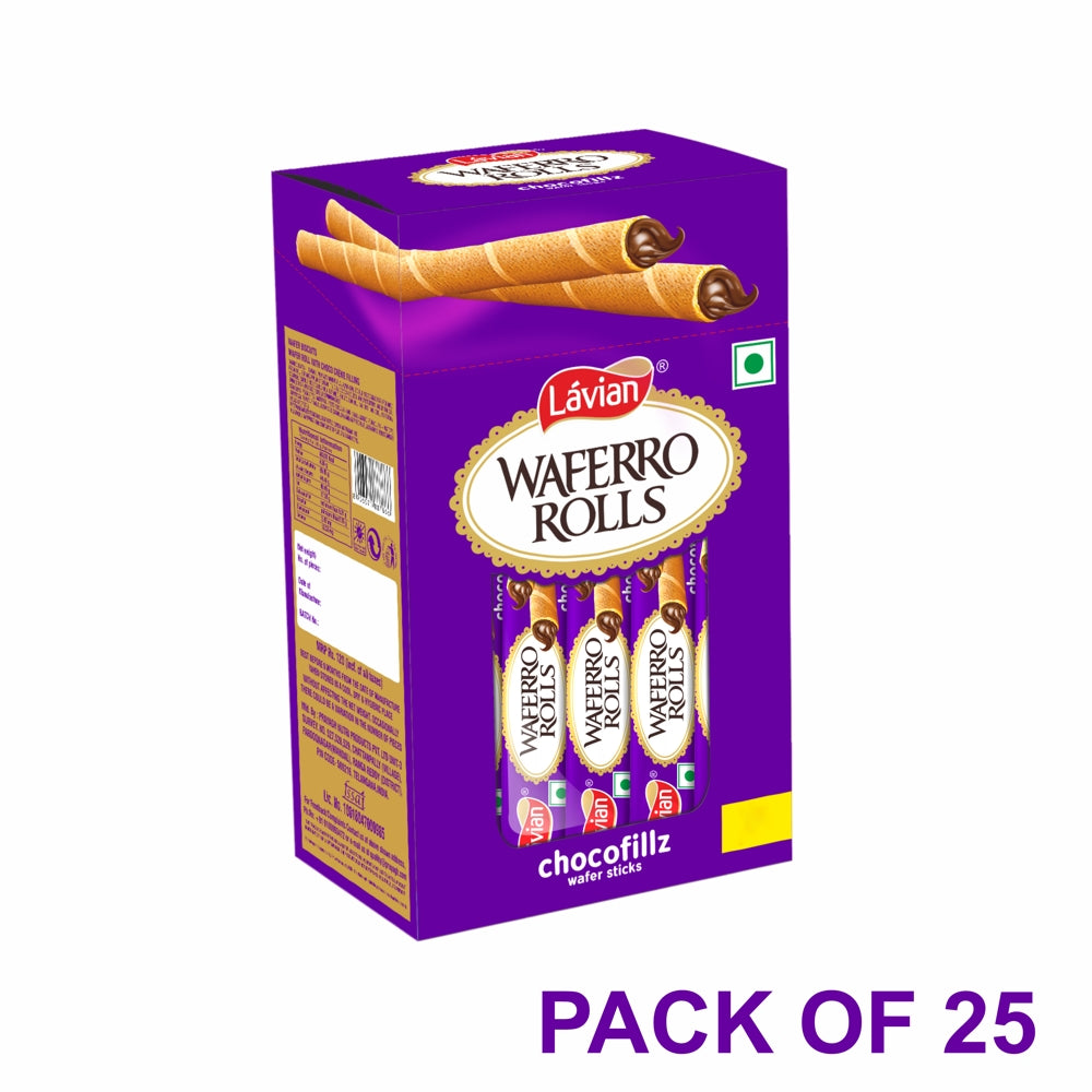 Lavian Wafferro Rolls Chocofillz Wafer Sticks - 262.5 g