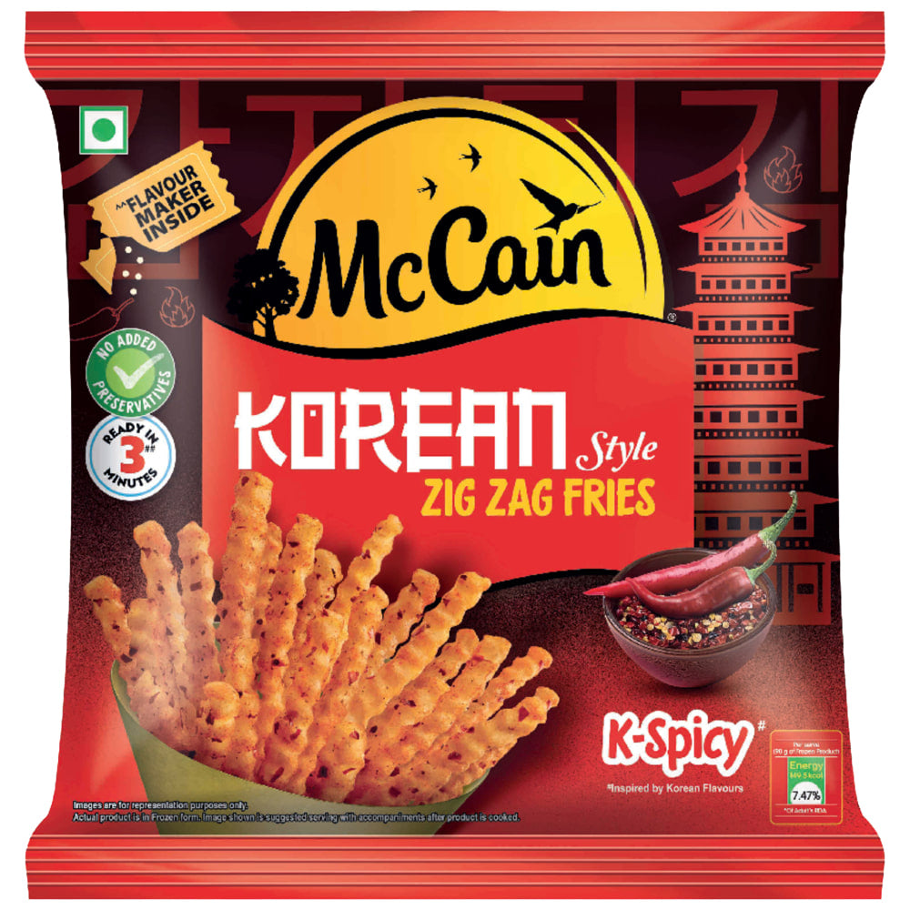 Mccain Korean Zig Zag Fries K-Spicy - 325 g