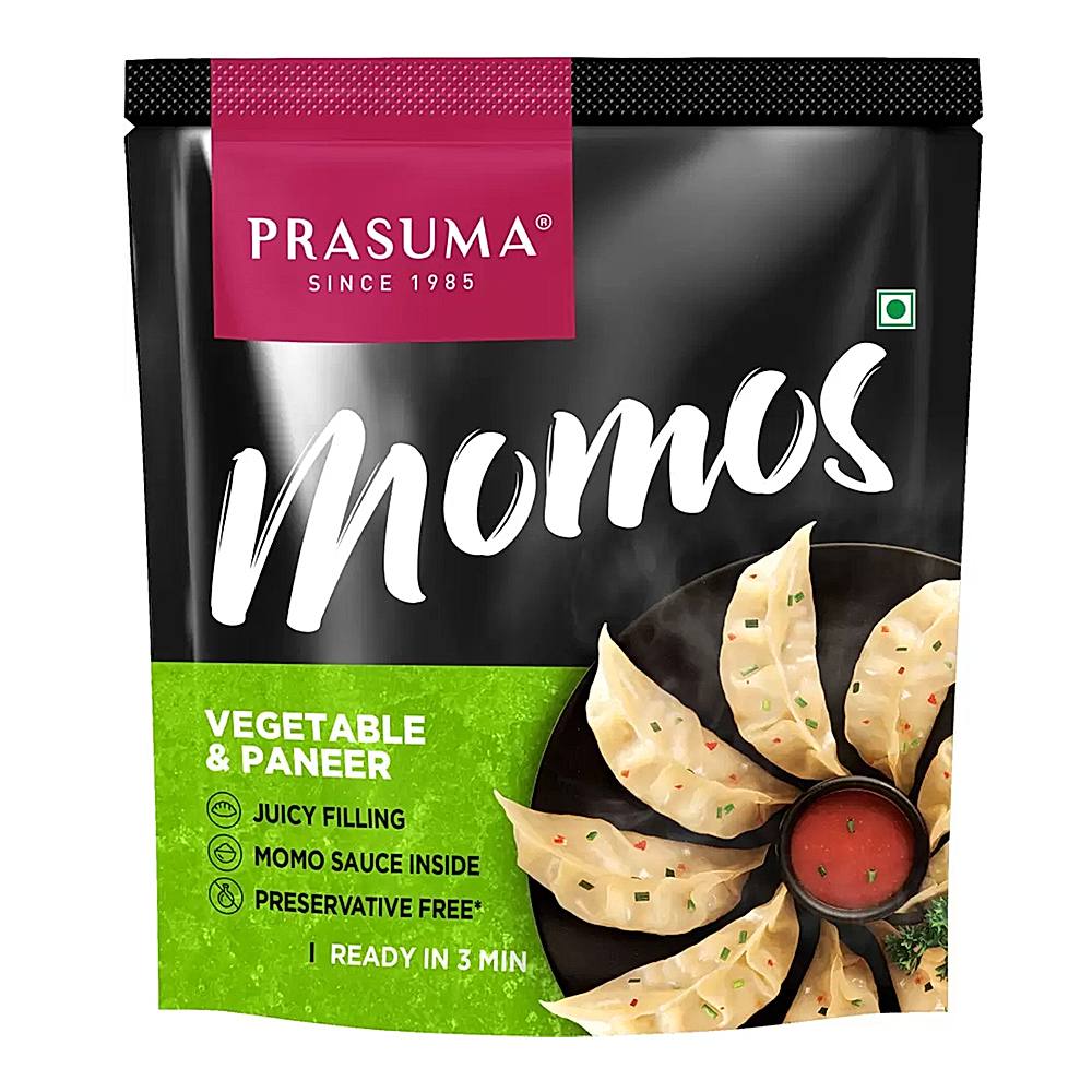 Prasuma Vegetable & Paneer Frozen Momos - 24 U