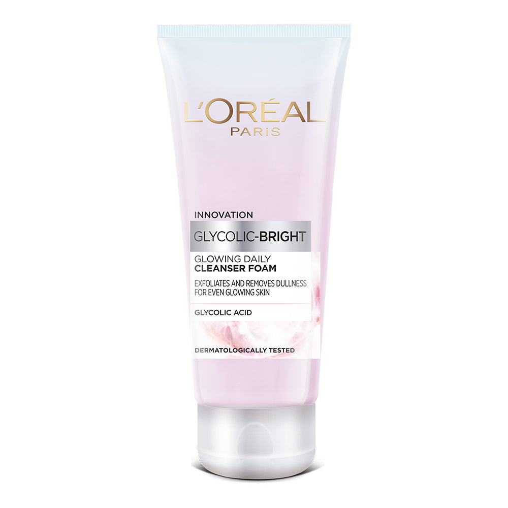 L'Oreal Paris Glycolic Bright Daily Foaming Face Cleanser - 100 ml