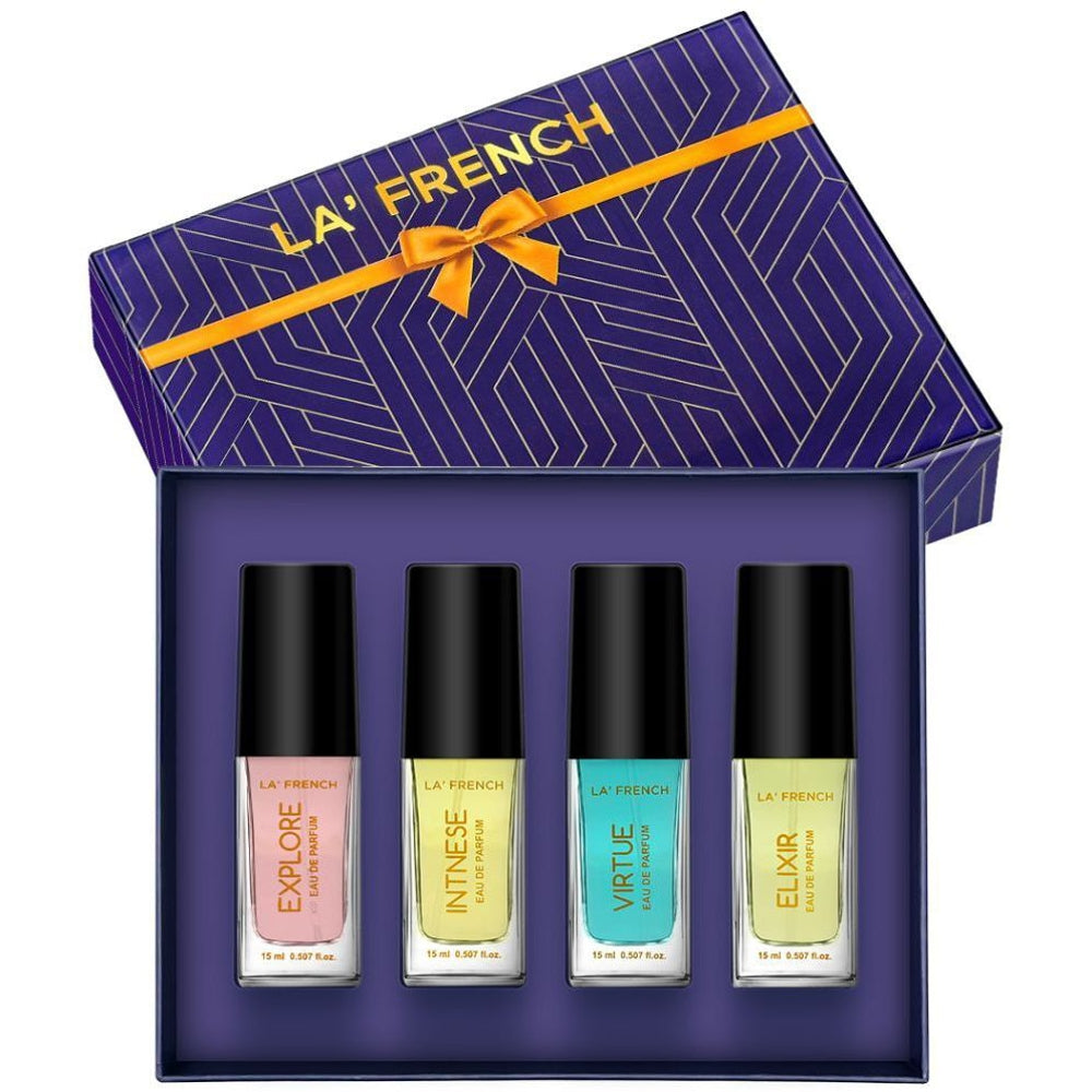 La French Purple Perfume Gift Set - 4 x 15 ml