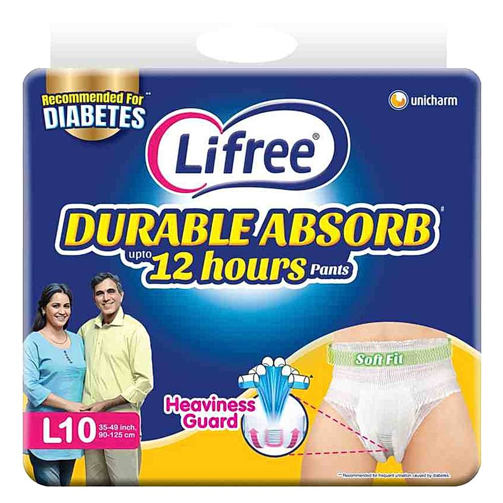 Lifree Slim Absorb Adult Diaper Pants M - 10 U