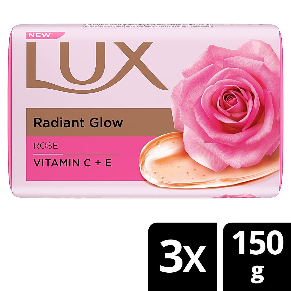 Lux Soft Touch with Silk Essence & Rose Water Soap - 150 g x 3 U