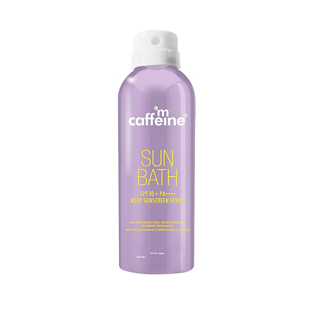 mCaffeine Sun Bath SPF 80+ PA++++ Body Sunscreen Spray - 100 ml