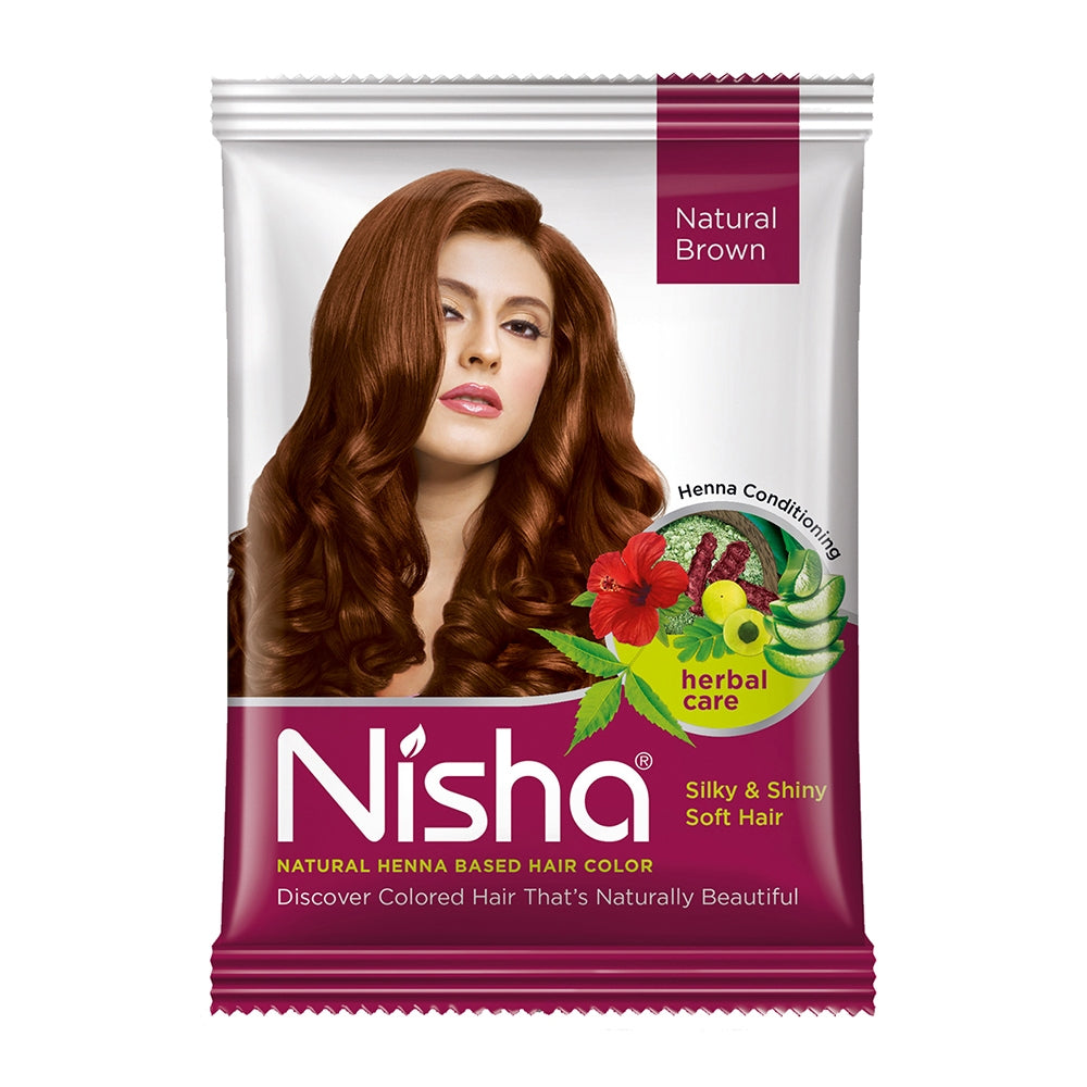 Nisha Hair Colour - Natural Brown - 25 g